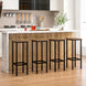 Transformez votre intérieur avec ce lot de 4 tabourets de bar rustiques de 72 cm - Design industriel en métal et bois, parfaits pour votre cuisine ou votre coin bar ! 🍂✨