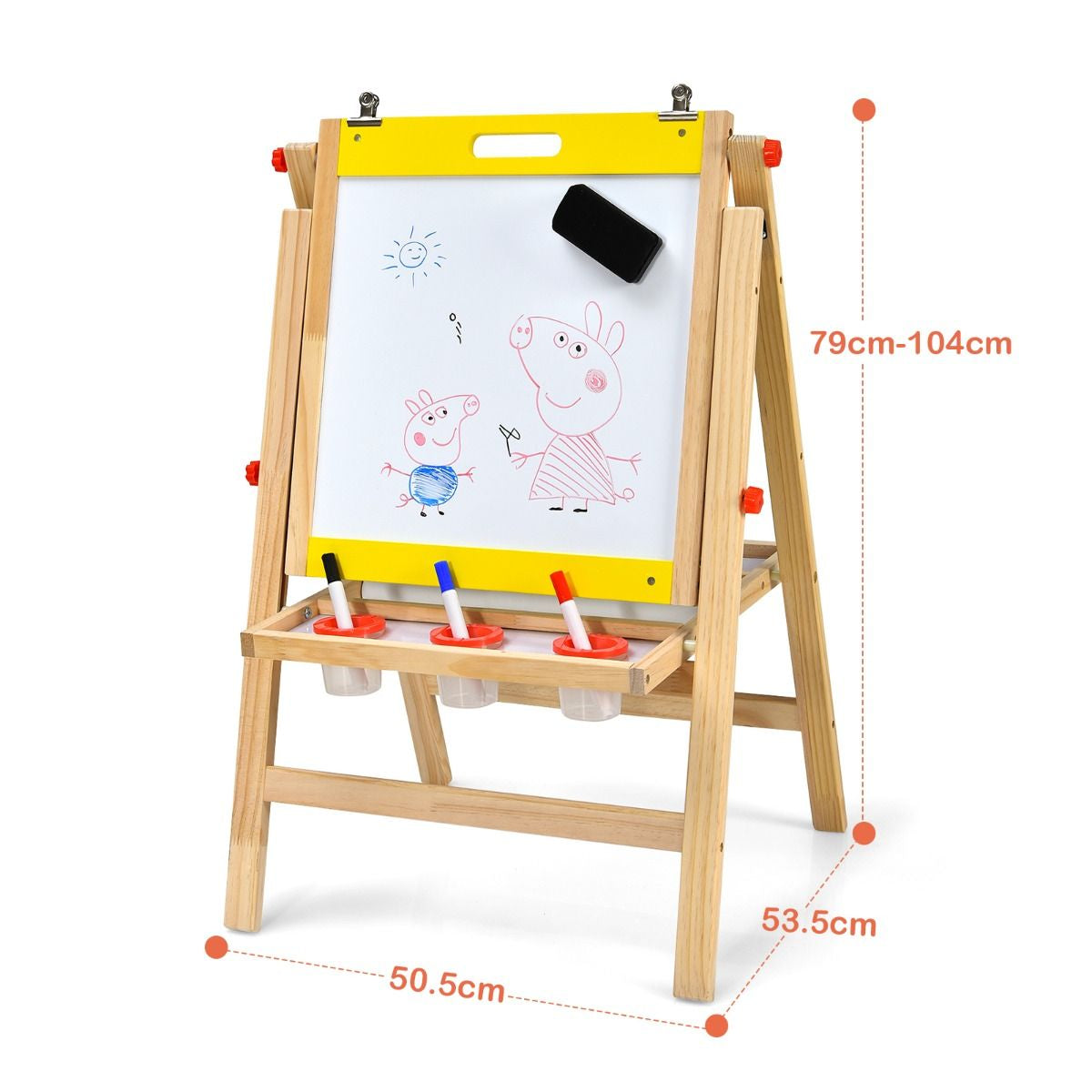 Tableau d'Art 3-en-1 Réglable pour Enfants - Stimulez la Créativité avec un Chevalet Pratique et Coloré pour les Petits Artistes