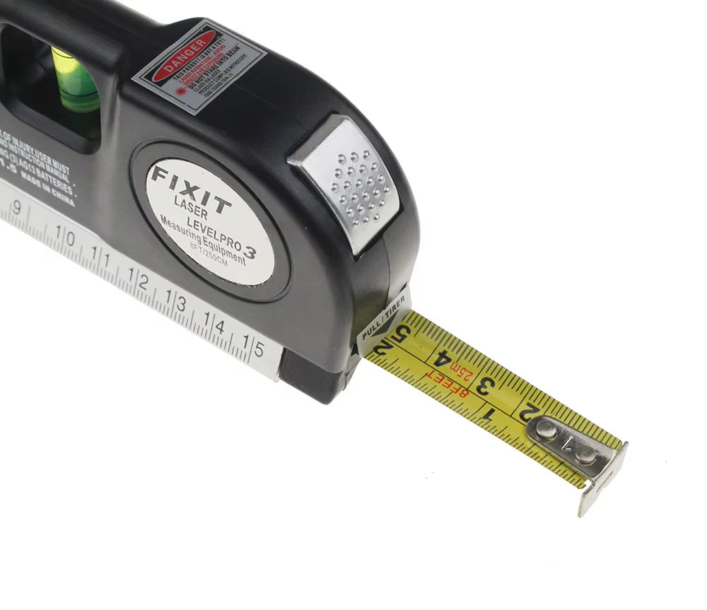 Achieve Precision with the 8Ft/25M Laser Level - Dual Horizontal & Vertical Measurement Tool for Perfect Alignments