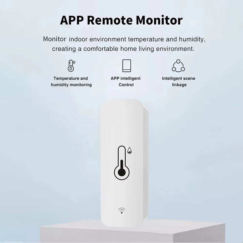 Revolutionize Your Home Monitoring with the Smart WiFi Temperature & Humidity Sensor - Effortless Zigbee Security for Alexa & Google Home