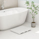 Tapis de Bain Antidérapant Imperméable en HIPS - Résistant à la Corrosion et à la Rouille, Blanc/Marron, Idéal pour Douche et Piscine