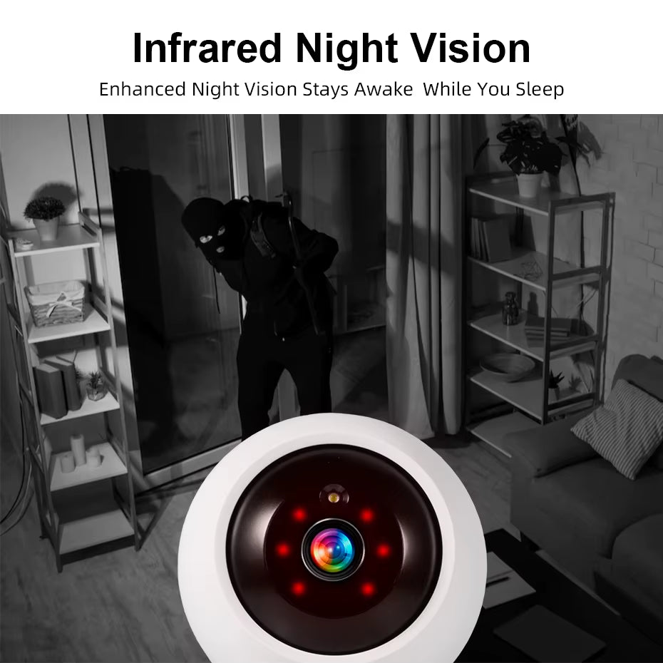5MP WiFi Indoor Security Camera with Smart Automatic Tracking - Perfect Baby Monitor for Your Smart Home