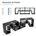 Elevate Your Home with Our Stylish 3-Piece Adjustable TV Stand for TVs Up to 49" - Versatile Design in Black, White, Coffee, or Grey