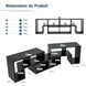 Elevate Your Home with Our Stylish 3-Piece Adjustable TV Stand for TVs Up to 49" - Versatile Design in Black, White, Coffee, or Grey