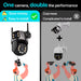4K Ultra HD 8MP WiFi PTZ Outdoor Camera with Dual Lens & AI Auto Tracking - Advanced IP CCTV Surveillance with Audio & Video