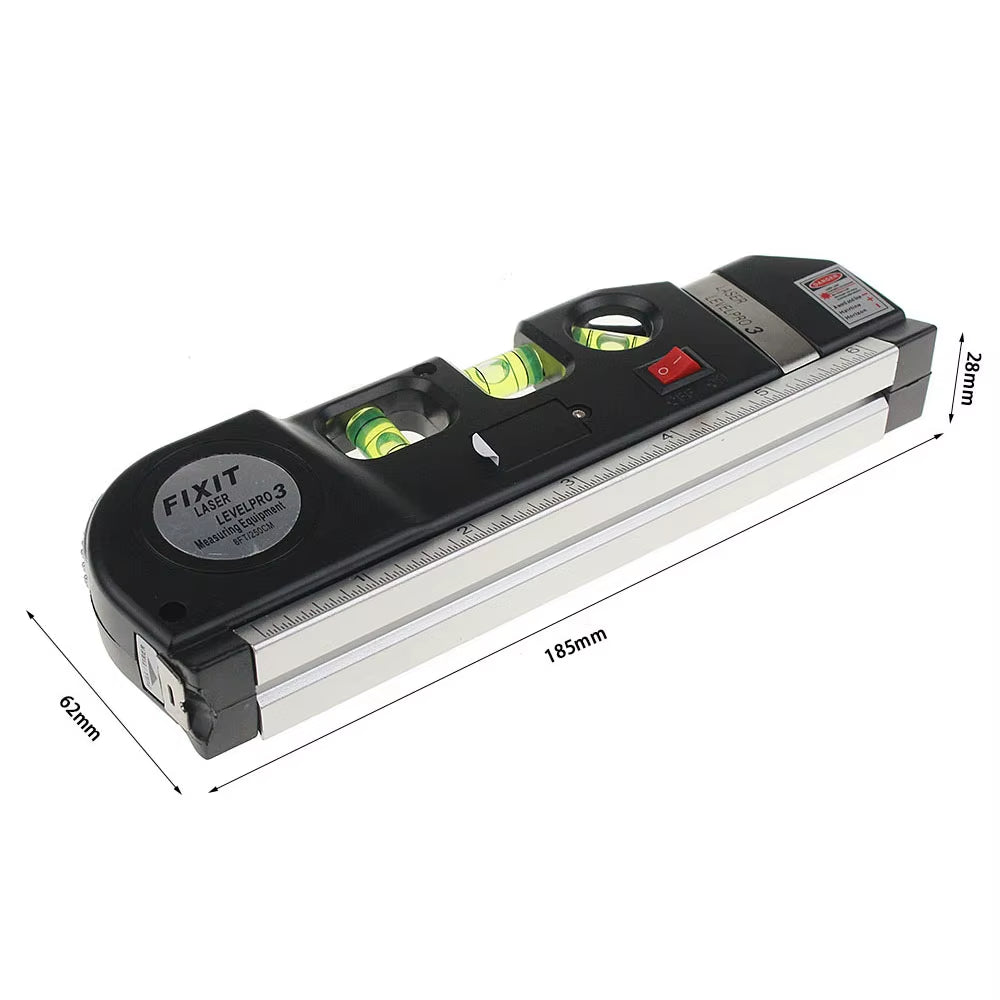 Achieve Precision with the 8Ft/25M Laser Level - Dual Horizontal & Vertical Measurement Tool for Perfect Alignments