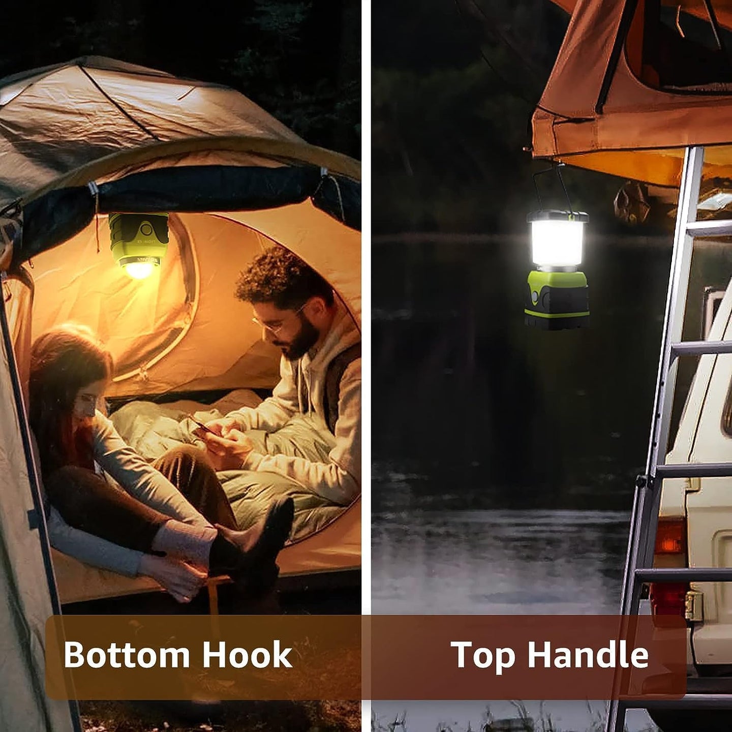 Illuminate Your Adventures with the LE 1000LM Battery Powered LED Camping Lantern - Waterproof & Versatile Light for Camping, Emergencies, and Outdoor Fun