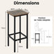 Transformez votre intérieur avec ce lot de 4 tabourets de bar rustiques de 72 cm - Design industriel en métal et bois, parfaits pour votre cuisine ou votre coin bar ! 🍂✨
