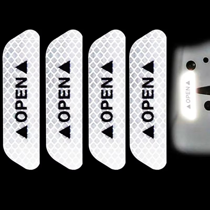 Enhance Your Ride with 4PCS Reflective Warning Stickers for Car Eyebrows – Stylish and Safe Diamond Wheel Design!