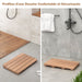 Tapis de Bain Antidérapant Imperméable en HIPS - Résistant à la Corrosion et à la Rouille, Blanc/Marron, Idéal pour Douche et Piscine