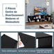 Elevate Your Home with Our Stylish 3-Piece Adjustable TV Stand for TVs Up to 49" - Versatile Design in Black, White, Coffee, or Grey