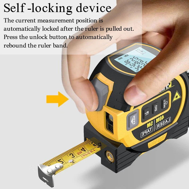 Revolutionize Your Measurements with the 3-in-1 Laser Tape Measure: High-Precision, Intelligent, and Versatile for All Your Building Needs!