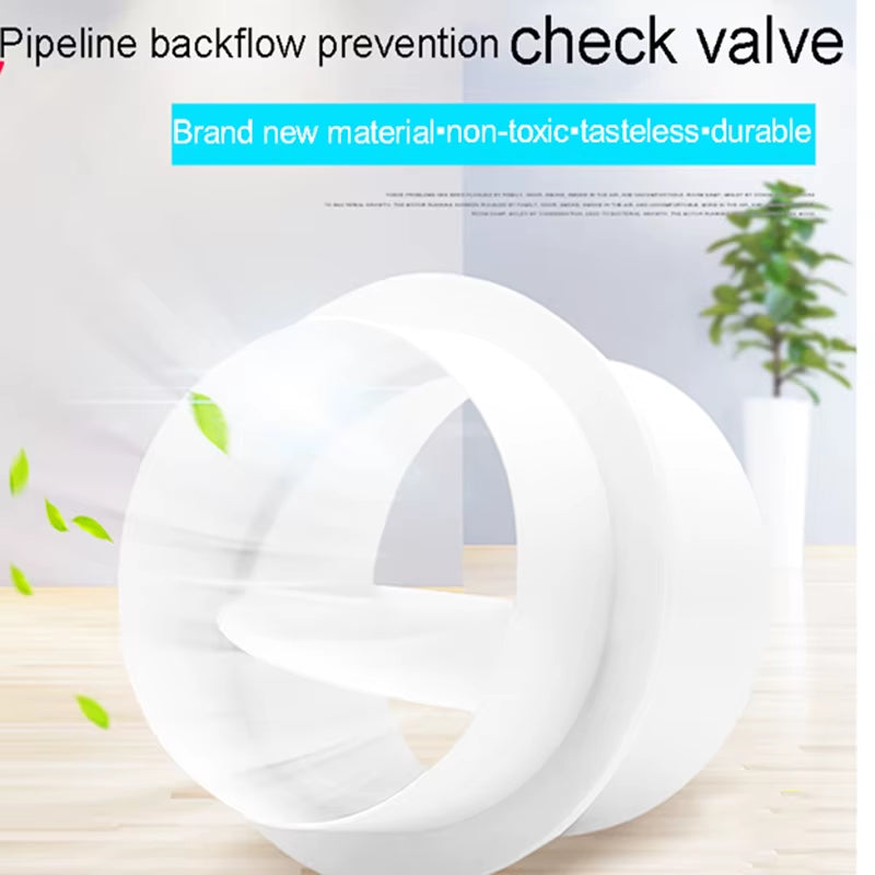 Premium Draft Blocker Ventilation Check Valve - Inline Ducting Damper Shutter for Kitchen & Home Air Control