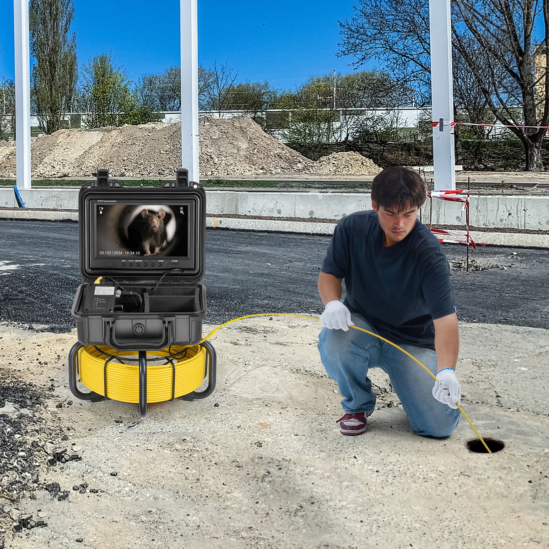Explore the VEVOR 30M Pipeline Inspection Camera with 9" HD Screen and 36X Zoom - Your Ultimate Plumbing Solution!