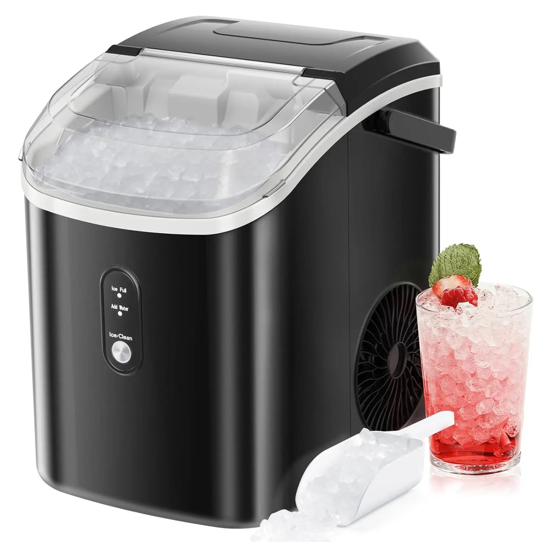COWSAR Nugget Ice Maker - Enjoy Chewable Pebble Ice Anywhere with This Compact and Efficient Countertop Machine!