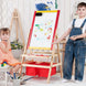 Éveillez la créativité de vos enfants avec notre Chevalet 3 En 1 : Tableau magnétique, rouleau de papier et plus encore ! Dimensions idéales pour des heures de plaisir artistique !