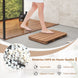 Tapis de Bain Antidérapant Imperméable en HIPS - Résistant à la Corrosion et à la Rouille, Blanc/Marron, Idéal pour Douche et Piscine