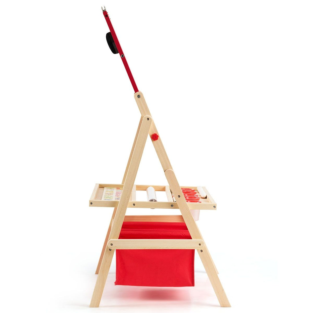 Éveillez la créativité de vos enfants avec notre Chevalet 3 En 1 : Tableau magnétique, rouleau de papier et plus encore ! Dimensions idéales pour des heures de plaisir artistique !