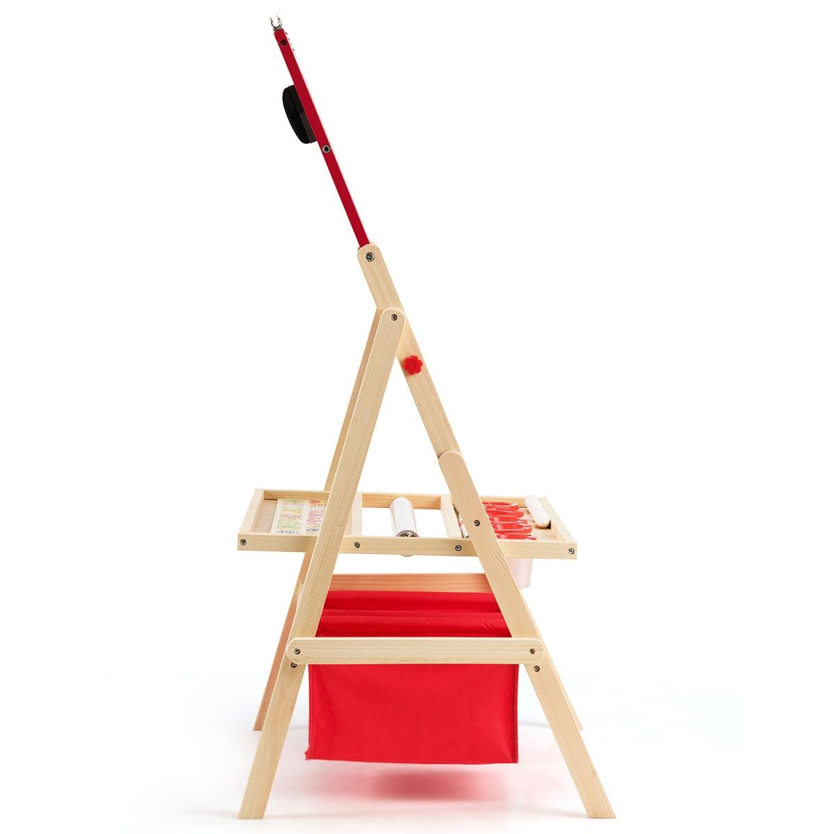 Éveillez la créativité de vos enfants avec notre Chevalet 3 En 1 : Tableau magnétique, rouleau de papier et plus encore ! Dimensions idéales pour des heures de plaisir artistique !