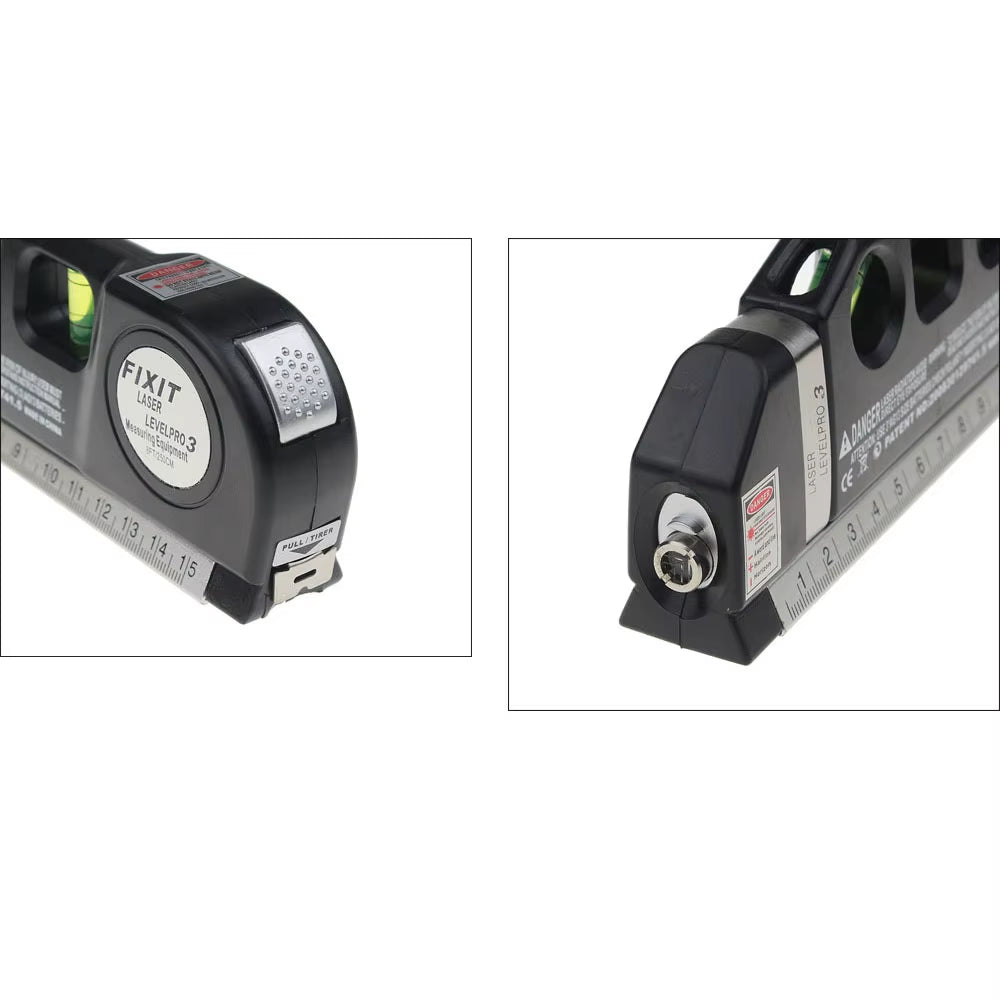 Achieve Precision with the 8Ft/25M Laser Level - Dual Horizontal & Vertical Measurement Tool for Perfect Alignments