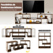 Elevate Your Home with Our Stylish 3-Piece Adjustable TV Stand for TVs Up to 49" - Versatile Design in Black, White, Coffee, or Grey
