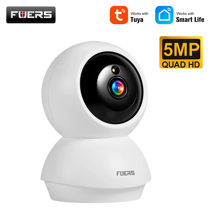 5MP WiFi Indoor Security Camera with Smart Automatic Tracking - Perfect Baby Monitor for Your Smart Home