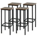 Transformez votre intérieur avec ce lot de 4 tabourets de bar rustiques de 72 cm - Design industriel en métal et bois, parfaits pour votre cuisine ou votre coin bar ! 🍂✨
