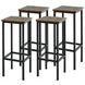 Transformez votre intérieur avec ce lot de 4 tabourets de bar rustiques de 72 cm - Design industriel en métal et bois, parfaits pour votre cuisine ou votre coin bar ! 🍂✨