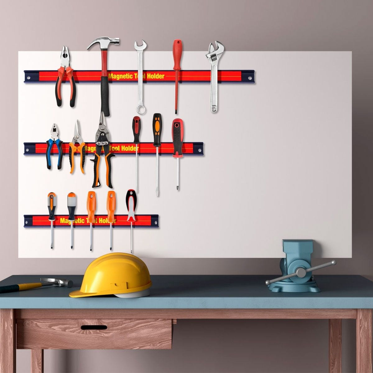 Transform Your Garage with Our Versatile Magnetic Tool Holder - Available in 8", 12", 18", and 60cm Lengths for Ultimate Organization!