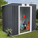 Transformez votre jardin avec notre abri en tôle galvanisée gris ! Parfait pour le rangement de vos outils avec double porte et aérations.
