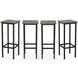 Transformez votre intérieur avec ce lot de 4 tabourets de bar rustiques de 72 cm - Design industriel en métal et bois, parfaits pour votre cuisine ou votre coin bar ! 🍂✨