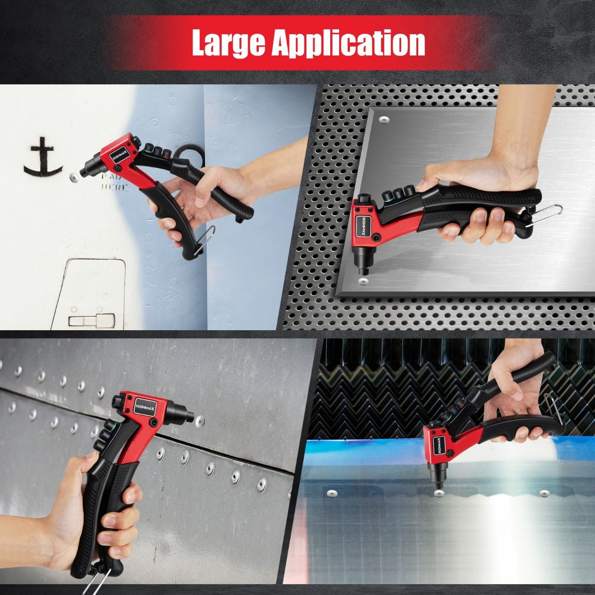 Riveteuse Manuelle Professionnelle avec 200 Rivets et Outils Interchangeables - Pratique et Portable avec Mallette de Transport!
