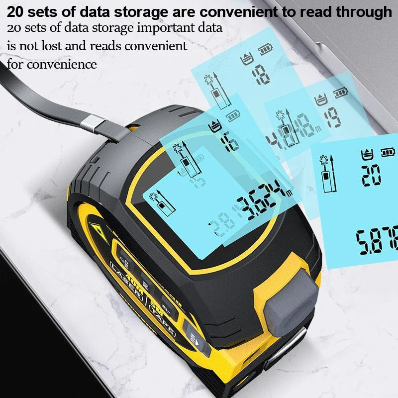 Revolutionize Your Measurements with the 3-in-1 Laser Tape Measure: High-Precision, Intelligent, and Versatile for All Your Building Needs!