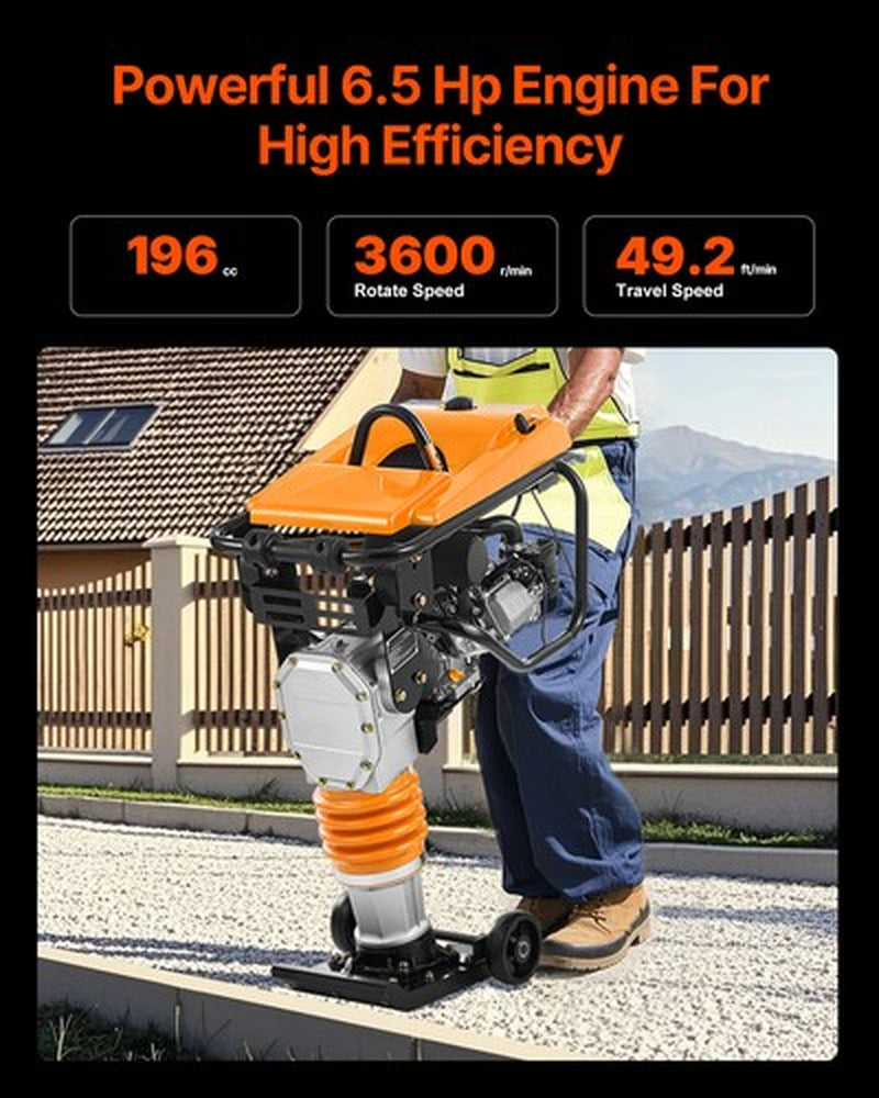 Unleash Your Construction Potential with the Powerful 6.5 HP Pilon Vibrant 196 cm³ - Ideal for Soil and Gravel Compaction!