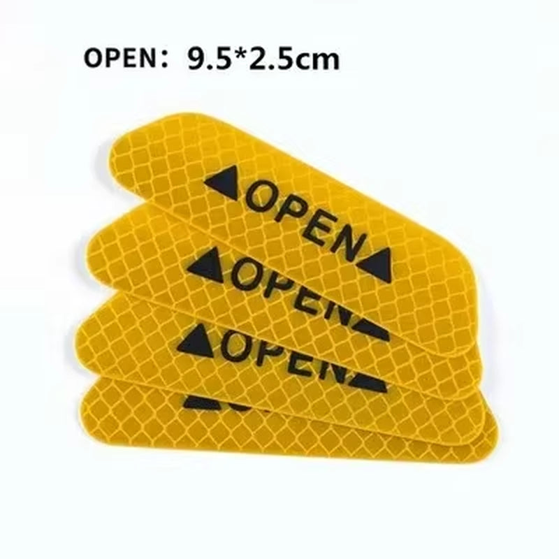 Enhance Your Ride with 4PCS Reflective Warning Stickers for Car Eyebrows – Stylish and Safe Diamond Wheel Design!