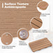 Tapis de Bain Antidérapant Imperméable en HIPS - Résistant à la Corrosion et à la Rouille, Blanc/Marron, Idéal pour Douche et Piscine