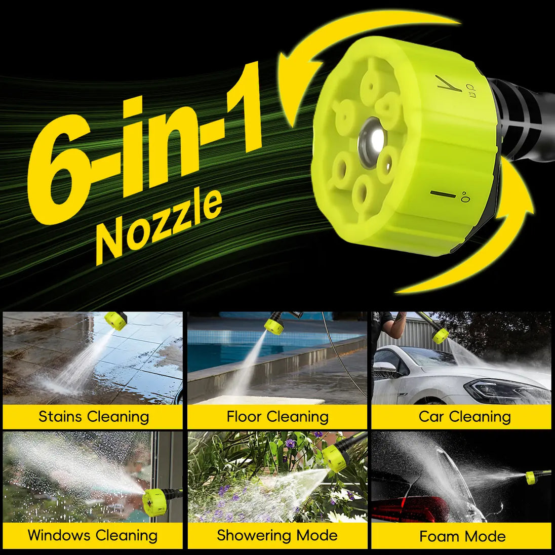 Power Up Your Cleaning with the SEESE Cordless Pressure Washer & Charger Base - Perfect for Cars, Homes, and Gardens!