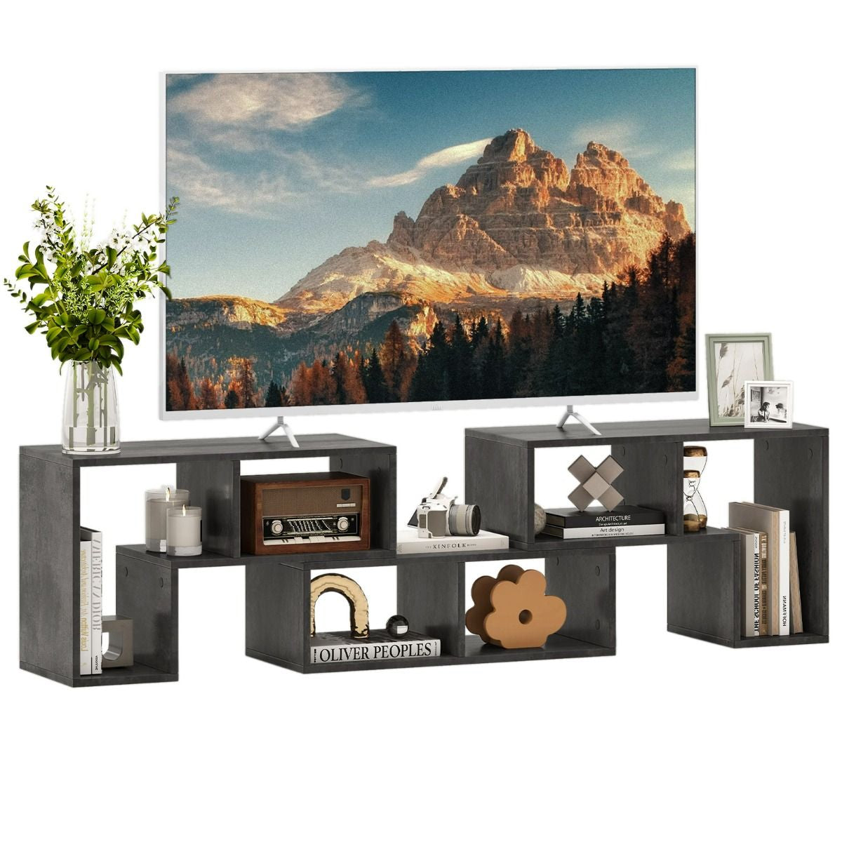 Elevate Your Home with Our Stylish 3-Piece Adjustable TV Stand for TVs Up to 49" - Versatile Design in Black, White, Coffee, or Grey