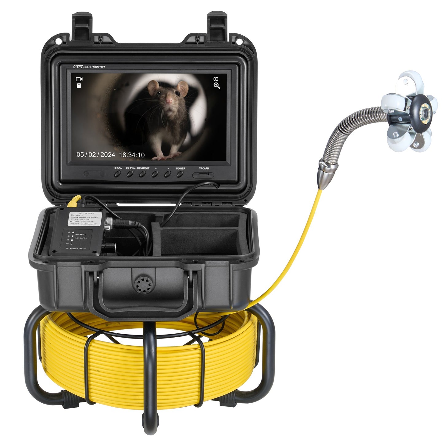 Explore the VEVOR 30M Pipeline Inspection Camera with 9" HD Screen and 36X Zoom - Your Ultimate Plumbing Solution!
