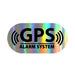 16x8 cm Waterproof Multicolor GPS Tracking Alarm Sticker - Reflective Warning Decal for Your Car