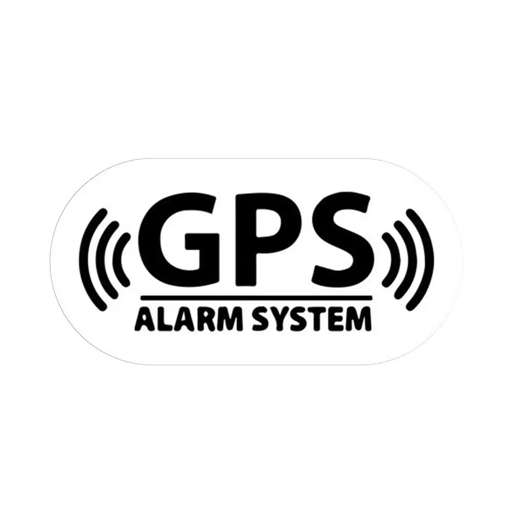 16x8 cm Waterproof Multicolor GPS Tracking Alarm Sticker - Reflective Warning Decal for Your Car
