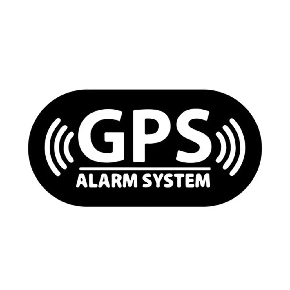 16x8 cm Waterproof Multicolor GPS Tracking Alarm Sticker - Reflective Warning Decal for Your Car