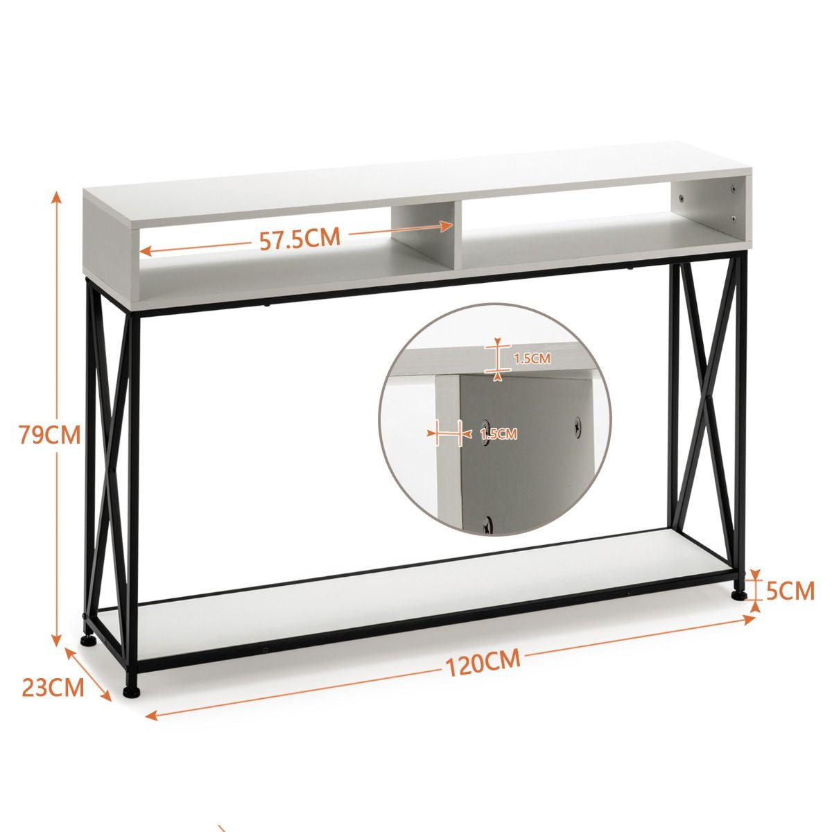 Chic Console Table for a Stylish Entryway - Elevate Your Home Decor with Industrial Elegance!