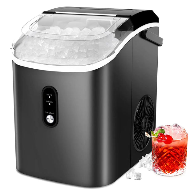 COWSAR Nugget Ice Maker - Enjoy Chewable Pebble Ice Anywhere with This Compact and Efficient Countertop Machine!