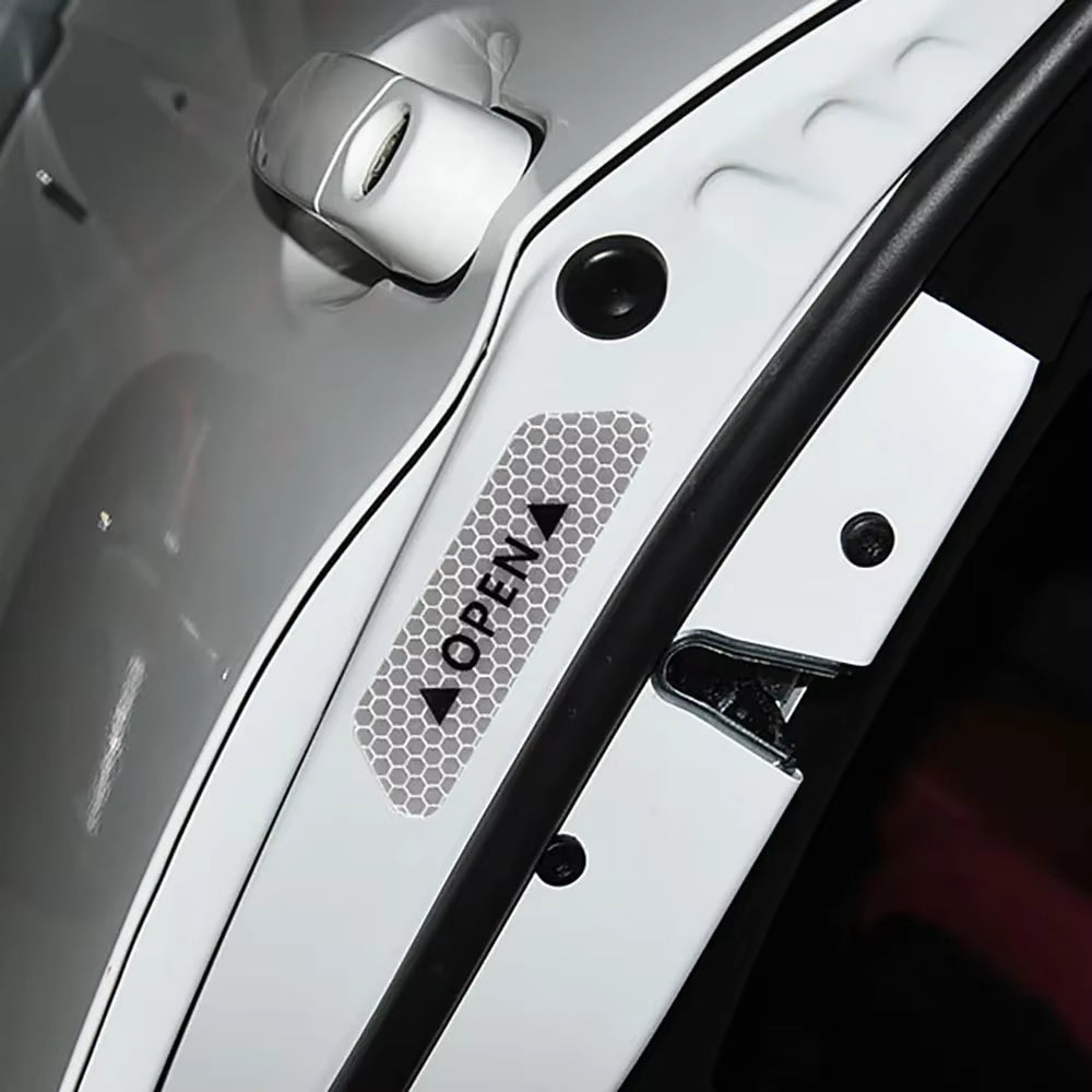 Enhance Your Ride with 4PCS Reflective Warning Stickers for Car Eyebrows – Stylish and Safe Diamond Wheel Design!