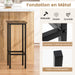 Transformez votre intérieur avec ce lot de 4 tabourets de bar rustiques de 72 cm - Design industriel en métal et bois, parfaits pour votre cuisine ou votre coin bar ! 🍂✨