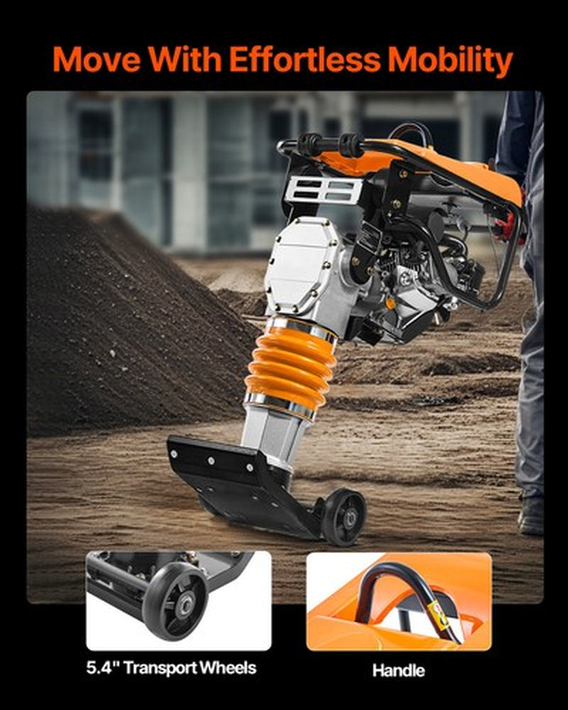 Unleash Your Construction Potential with the Powerful 6.5 HP Pilon Vibrant 196 cm³ - Ideal for Soil and Gravel Compaction!