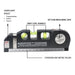 Achieve Precision with the 8Ft/25M Laser Level - Dual Horizontal & Vertical Measurement Tool for Perfect Alignments