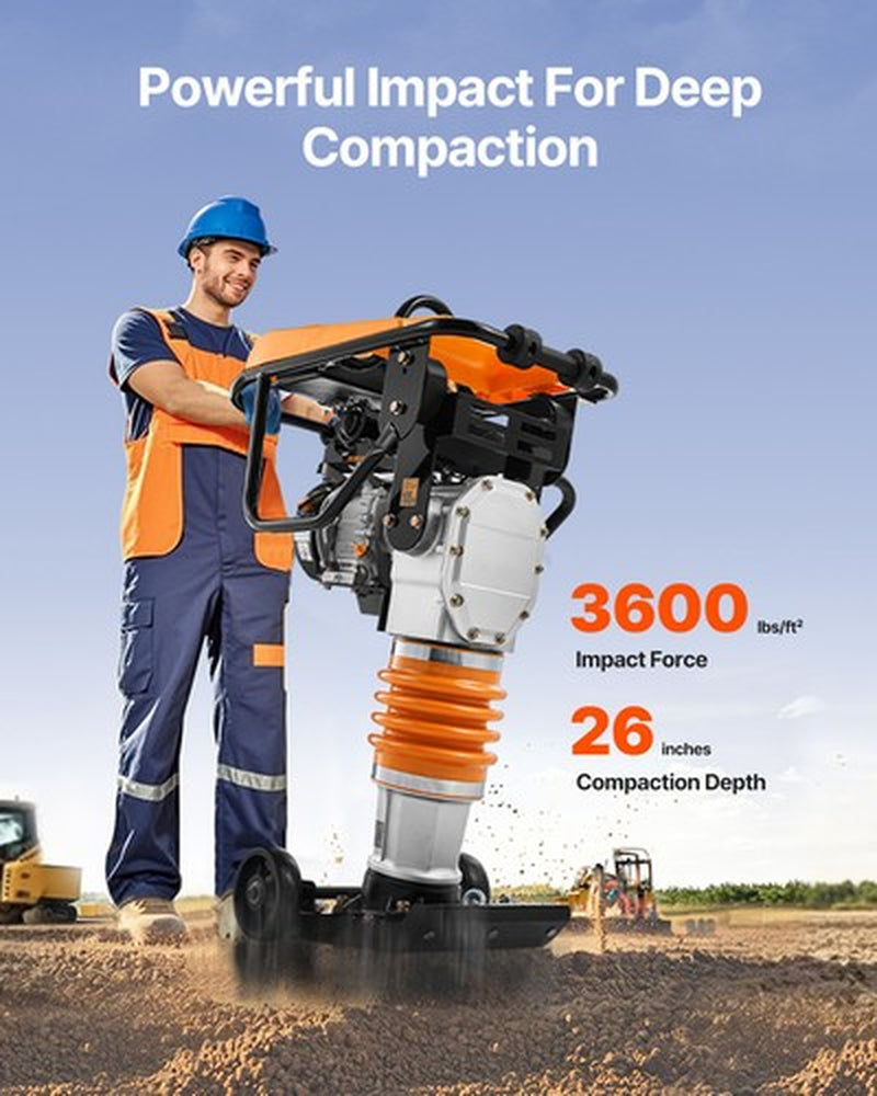 Unleash Your Construction Potential with the Powerful 6.5 HP Pilon Vibrant 196 cm³ - Ideal for Soil and Gravel Compaction!