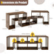 Elevate Your Home with Our Stylish 3-Piece Adjustable TV Stand for TVs Up to 49" - Versatile Design in Black, White, Coffee, or Grey